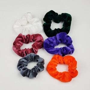 Velvet Scrunchie Hair Ties Bundle Of 6